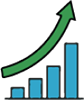 parabolic increase icon