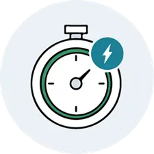 lightning fast stopwatch icon